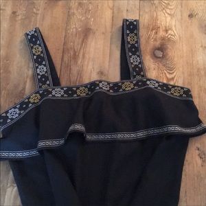 Madewell Embroidered Popover Swing Dress